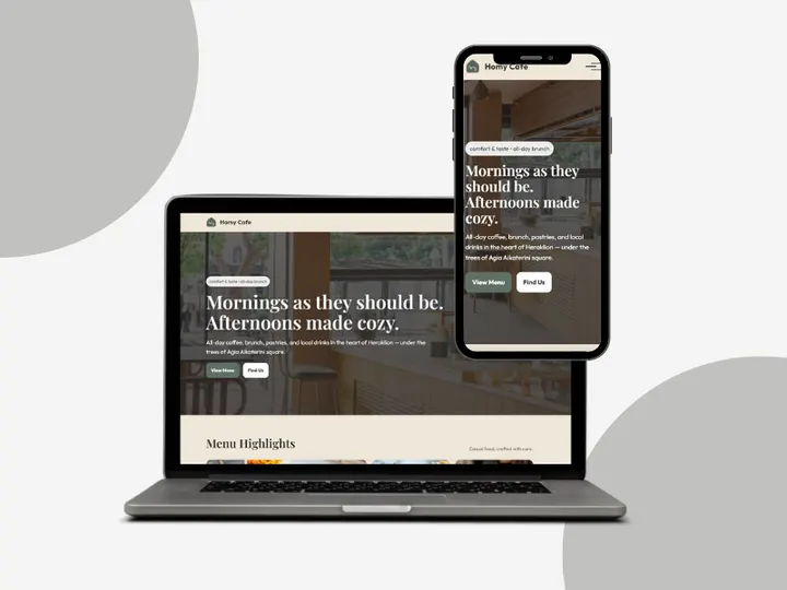 Homy Cafe website