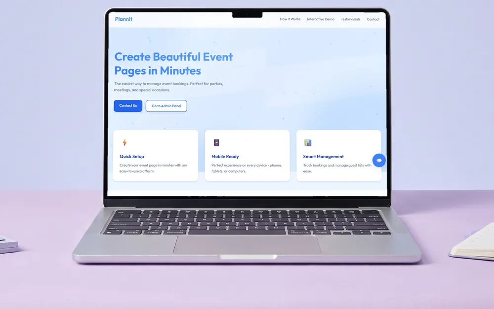 Plannit event booking platform