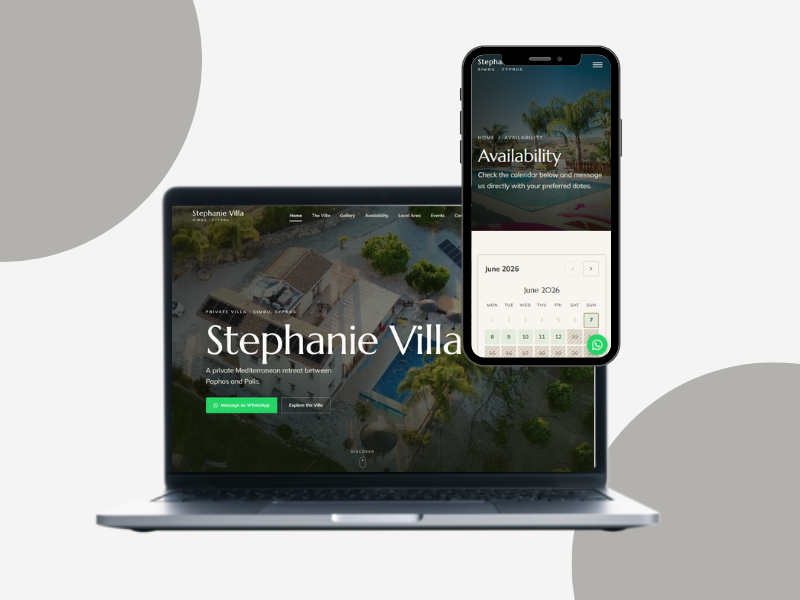 The Stephanie Villa website